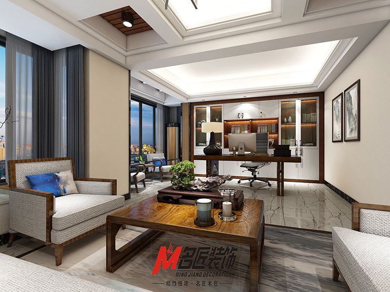 揭陽(yáng)市濱江尚都現(xiàn)代風(fēng)格辦公空間裝修案例